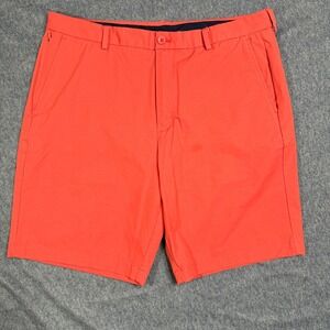 Vineyard Vines Mens On The Go OTG‎ Shorts Coral Red Casual Men's 37x9 Stretchy